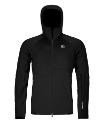 Mikina ORTOVOX Fleece Rib Hoody Men's Black Raven